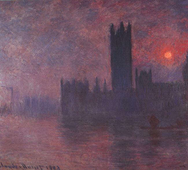 Claude Monet Houses of Parliament at Sunset Norge oil painting art